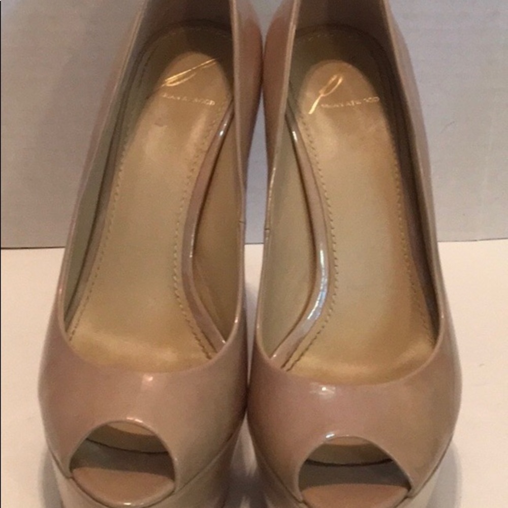 B BRIAN ATWOOD Nude Platform Peep Toe Stiletto 8 - Picture 2 of 8